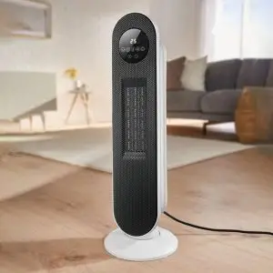 2ft H White Digital PTC Ceramic Heater with Remote Control
